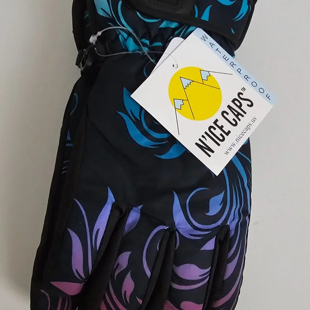 N'Ice Caps Kids Waterproof Winter Thinsulate Warm Gloves Size 10-12 NWT